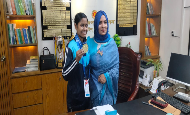 নান্দাইলের বাক প্রতিবন্ধী স্বর্ণার আবারও সাফল্য